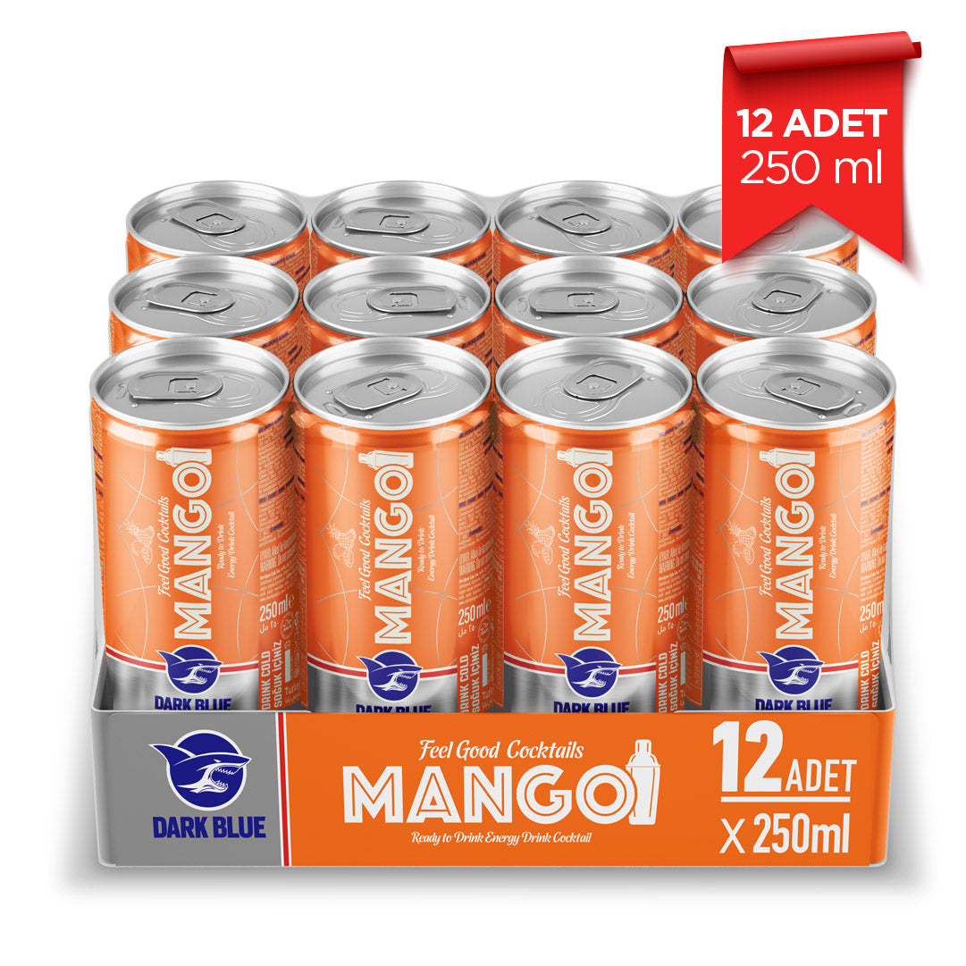 Dark Blue Mango Enerji İçeceği, 250 ml (12'li Paket, 12 adet x 250 ml)