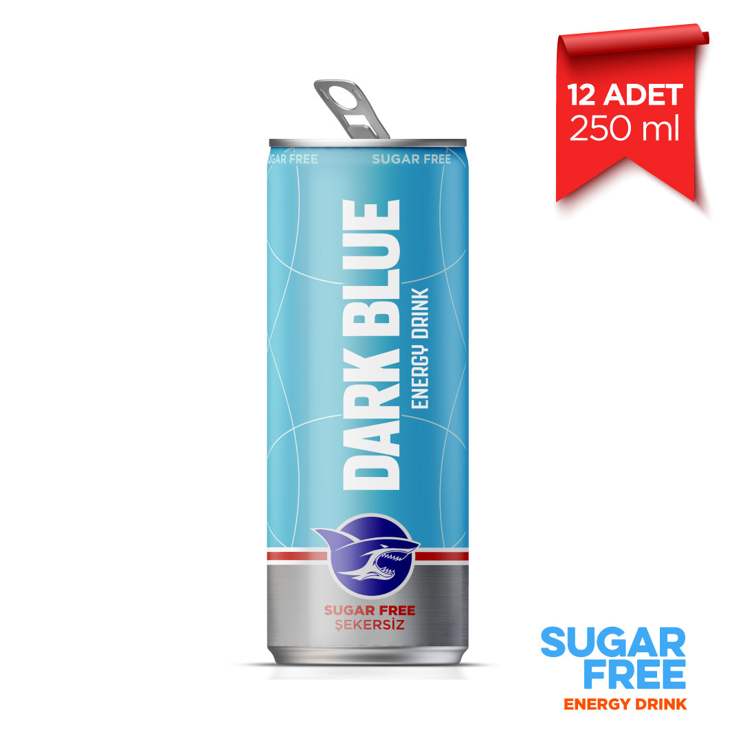 Dark Blue Enerji İçeceği, Şekersiz, 250 ml (12'li Paket, 12 adet x 250 ml)